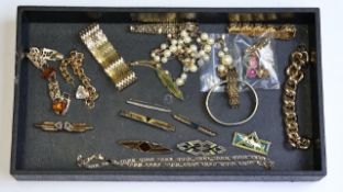 Vintage joblot of costume jewellery including Sarah Cov, Pierre Cardin and Monet