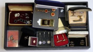 15 x Vintage gents cufflinks boxed