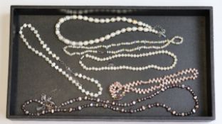 Fine 6 rows of fresh water pearls necklaces