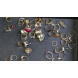 Vintage joblot of gold plated costume rings