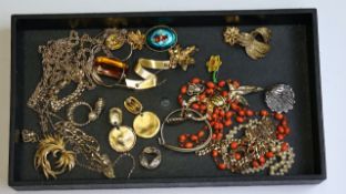 Vintage joblot of costume jewellery including Monet and Trifari, Pierre Cardin and Gold plated