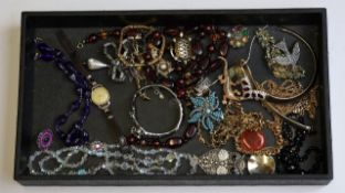 Vintage joblot of costume jewellery with cloisonnÃ© and staybrite jewellery
