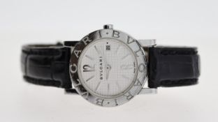 BULGARI REF D411286, approx 24mm cream dial, baton hour markers, date aperture at 3 o'clock,
