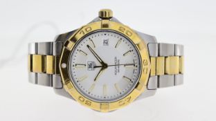 TAG HEUER AQUARACER REF WAP1120, approx 38mmsilver dial, Dauphine hour markers, date aperture at 3