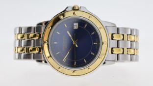 RAYMOND WEIL GENEVE REF 5560, approx 35mm indigo dial, baton hour markers, date aperture at 3 o'