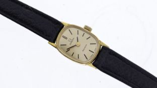 VINTAGE LADIES OMEGA GENEVE MECHANICAL WRISTWATCH, champagne dial with baton hour markers, approx