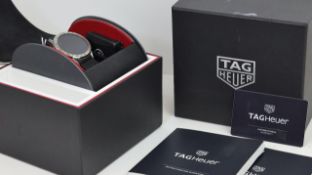 TAG HEUER CONNECTED REF SBG8A W/BOX, approx 45mm black dial, stainless steel bezel and case, black