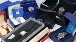 ***TO BE SOLD WITHOUT RESERVE*** JOB LOT OF 6 WATCHES W/BOXES & 1 EMPTY ROTARY BOX. BRANDS INCLUDE