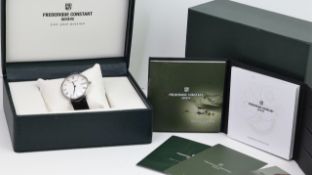FREDERIQUE CONSTANT GENEVE REF 3276453 W/BOX, approx 40mm silver dial, Roman Numeral hour markers,