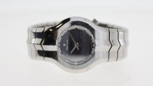 TAG HEUER REF WP1315, approx 29mm silver dial, square hour markers, stainless steel bezel and