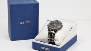 ***TO BE SOLD WITHOUT RESERVE*** SEIKO SOLAR CHRONOGRAPH REF 467493 W/BOX & INSTRUCTION MANUAL,