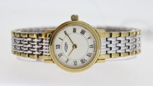 LADIES ROTARY REF LB77835321(12123), approx 24mm cream dial, Roman Numeral hour markers, stainless