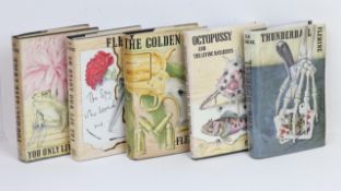 A Group of 5 Ian Fleming, James Bond Books, including 4x 1st editions, Thunderball 1961 : Glidrose