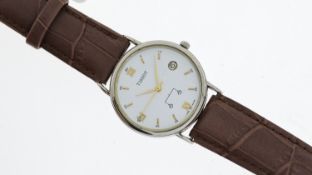 TISSOT DRESS WATCH REF C 293, approx 33mm white dial, baton hour markers, date aperture at 3 o'
