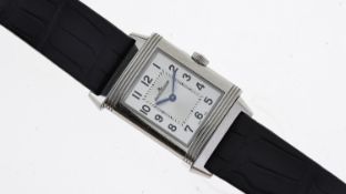 JAEGER LECOULTRE REVERSO MANUAL WIND 212.8.62, square silver dial with arabic numeral hour