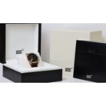 18CT MONTBLANC TIMEWALKER CHRONOGRAPH REFERENCE 7096 WITH BOX AND BOOKLET