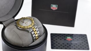 TAG HEUER PROFESSIONAL REF DD3553 W/BOX, approx 38mm silver dial, baton hour markers, date