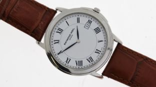 RAYMOND WEIL GENEVE REF 5466/1 R367511, approx 38mm white dial, Roman Numeral hour markers, date
