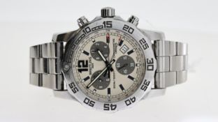 BREITLING COLT CHRONOGRAPH II REFERENCE A73387, circuler silver dial with baton hour markers,