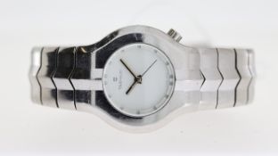 TAG HEUER REF WP1314, approx 29mm white dial, square hour markers, stainless steel bezel and case,