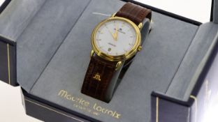 MAURICE LACROIX AUTOMATIC REF 11114 W/BOX, approx 35mm white dial with dauphine hour markers, date