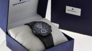 ORIS X WILLIAMS F1 BMW CHRONOGRAPH REF 7563 W/BOX, approx 44mm black dial with baton hour markers,