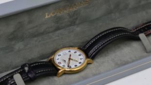 ***TO BE SOLD WITHOUT RESERVE*** LONGINES REF L4.697.2 W/BOX, approx 34mm dial, date aperture at 3
