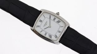 LONGINES REF 183924, approx 28mm white dial, Roman Numeral hour markers, stainless steel bezel and