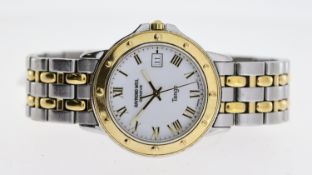 RAYMOND WEIL GENEVE TANGO REF 5560, approx 35mm white dial, Roman Numeral hour markers, date