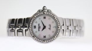 LADIES RAYMOND WEIL PARSIFAL REF 9995, approx 22mm mother of pearl dial with round and Roman Numeral