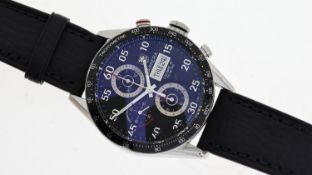 TAG HEUER CARRERA CALIBRE 16 REFERENCE CV2A10 AUTOMATIC, black dial with 60 minute Arabic