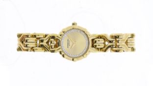 LADIES RAYMOND WEIL GENEVE REF 3747, approx 22mm gold dial with jewel effect, gold plated bezel