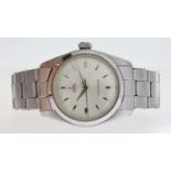 VINTAGE TUDOR OYSTER REFERENCE 7934 CIRCA 1964, circular silver dial with baton hour markers,