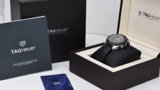 TAG HEUER X FORMULA 1 CHRONOGRAPH REF CAZ1010 W/BOX, approx 43mm black dial with baton hour markers,