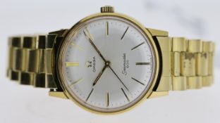 VINTAGE OMEGA SEAMASTER 600, cream dial, gold baton hour markers, 34mm gold plated case, stainless