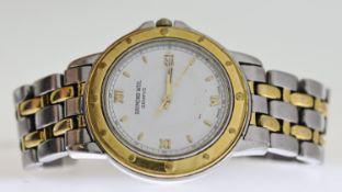 RAYMOND WEIL GENEVE REF 5560, approx 30mm white dial, baton & Roman Numeral hour markers, date