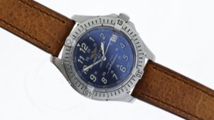 BREITLING COLT OCEAN REF A64350, approx 37mm blue dial with Arabic hour markers, date aperture at