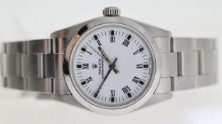 ROLEX OYSTER PERPETUAL REFERENCE 77080 CIRCA 2003, circular white dial with roman numeral hour