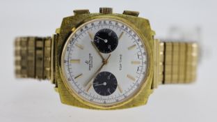 BREITLING GENEVE TOP TIME CHRONOGRAPH REF 2009 CIRCA 1966, approx 35mm silver dial with gold baton
