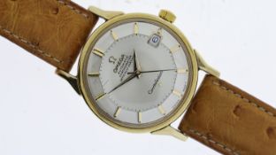 VINTAGE OMEGA AUTOMATIC CONSTELLATION CHRONOMETER REFERENCE 168.005, silvered pie pan dial with gold