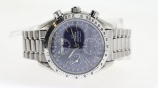 OMEGA SPEEDMASTER DAY DATE AUTOMATIC REFERENCE 175.0054 / 375.0054, blue dial with calendar