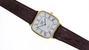 LONGINES PRESENCE QUARTZ REF 21823814, approx 28mm white dial, Roman Numeral hour markers, gold