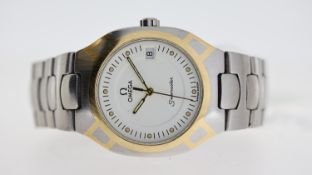 VINTAGE OMEGA SEAMASTER POLARIS REFERENCE 396.1022, white dial, dot hour markers, date aperture,