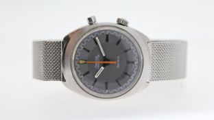 VINTAGE OMEGA CHRONOSTOP REFERENCE 145.009, grey dial with polished baton hourmarkers, orange centre