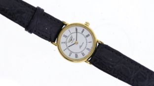 LADIES LONGINES PRESENCE QUARTZ, approx 24mm white dial, Roman Numeral hour markers, gold plated