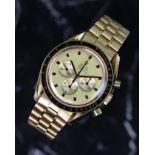 RARE 18CT OMEGA SPEEDMASTER PROFESSIONAL 145.022 APOLLO XI LIMITED EDITION WITH PAPERS 1969