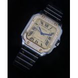 CARTIER SANTOS AUTOMATIC DIAMOND SET REFERENCE 4075