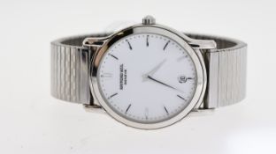 RAYMOND WEIL GENEVE REF 5571, approx 31mm white dial with baton hour markers, date aperture at 6 o'