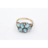 9ct gold diamond & topaz dress ring (3.3g)