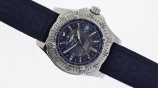 BREITLING COLT CHRONOMETRE REF A17380 CIRCA 2007, approx 40mm blue dial with baton hour markers,